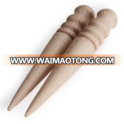 Round Wood Leather Burnisher Leather Edge Polishing Tool for Leather Craft