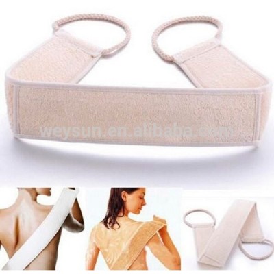 Natural Body cleaning brush Strip Belt Bath Dual Side Back Loofah Luffa Sponge Body Shower Back Scrubber