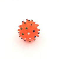 buy online pet store the best orange soft silicone squeaky chew ball dog toy for puppy