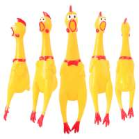 Squeeze Rubber Plush Yellow Chicken Toy Squeaky Chicken Screaming Chicken Toy